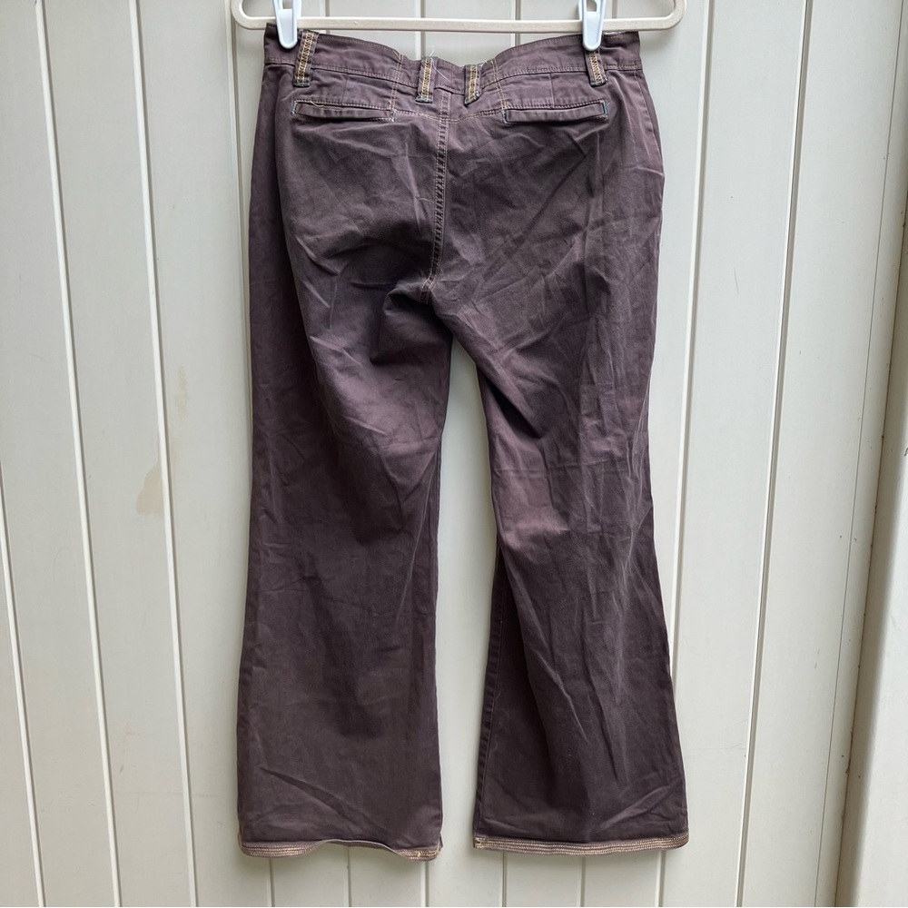 Old Navy vintage brown pants Y2K low rise flare 2 short - Picture 11 of 14
